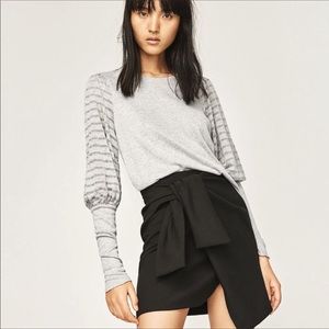 Zara Collection Balloon Sleeve Gray Sweater